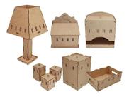 Kit Higiene Bebê Passa Fita 8 Pç Mdf Mult Uso