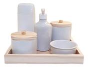 Kit Higiene Bebê Porcelana Menino Menina Garrafinha Térmica