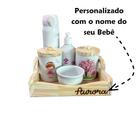 Kit Higiene Bebê Porcelana Personalizado Com Nome E Garrafa
