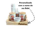 Kit Higiene Bebê Porcelana Personalizado Com Nome E Garrafa