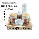 Kit Higiene Bebê Porcelana Personalizado Com Nome E Garrafa