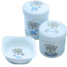 Kit higiene bebê Príncipe Ursinho 3 peças - Tudo porcelana