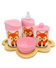 Kit Higiene Bebê Raposinha Baby c/bandeja nuvem crua Kit Higiene Bebê Raposinha Baby c/bandeja nuvem crua