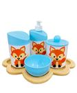 Kit Higiene Bebê Raposinha Baby c/bandeja nuvem crua