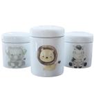 Kit higiene bebê Safari 3 potes - Tudo Porcelana