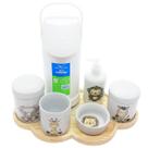Kit higiene bebê Safari 7 pçs Bdj Nuvem TD Porc Molh Red Dec