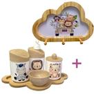 Kit Higiene Bebê Safari Leão, zebra e tigre + Cabideiro Infantil Nuvem