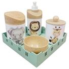 Kit Higiene Bebê Safari Sortido c/bandeja quadrada verde