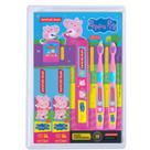 Kit Higiene Bucal Infantil Premium Peppa Pig ou Heróis