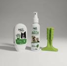 Kit Higiene Bucal Pet Clean Menta: Spray 120ml, Creme Dental 90g e Mordedor P para Cães e Gatos