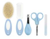 Kit Higiene C Cerdas Naturais 5 Peças Infantil Pimpolho Azul