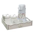 Kit Higiene Com Capa Fantasia Strass Corôa De Madeira Quarto Bebê Menina Kit Higiene Com Capa Fantasia Strass Corôa De Madeira Quarto Bebê Menina