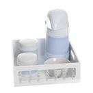 Kit Higiene Com Porcelanas E Capa Pedra Transparente Quarto Bebê Menino Kit Higiene Com Porcelanas E Capa Pedra Transparente Quarto Bebê Menino