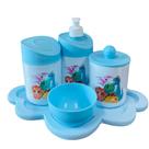 Kit Higiene Dino Baby Juntos c/bandeja nuvem azul Kit Higiene Dino Baby Juntos c/bandeja nuvem azul