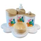 Kit Higiene Dino Baby Juntos c/bandeja nuvem branca Kit Higiene Dino Baby Juntos c/bandeja nuvem branca