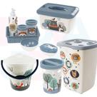 Kit Higiene E Acessórios P/O Quarto Do Bebe Bichinhos- plasutil