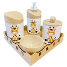 Kit Higiene Girafinha c/bandeja passa fita Kit Higiene Girafinha c/bandeja passa fita