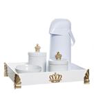 Kit Higiene Gold Com 5 Peças Quarto Bebê Menina Menino Kit Higiene Gold Com 5 Peças Quarto Bebê Menina Menino