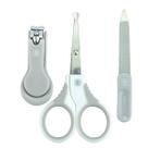 Kit Higiene Infantil Pimpolho 3 Peças Tesoura Cortador e Lixa para Bebê Kit Higiene Infantil Pimpolho 3 Peças Tesoura Cortador e Lixa para Bebê