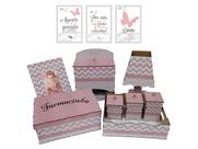 Kit Higiene Mdf Princesa Rose Decoração Quarto Menina Kit Higiene Mdf Princesa Rose Decoração Quarto Menina