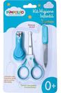 Kit Higiene Para Bebê Cortador de unha, Tesoura, Lixa De Unha azul Pimpolho