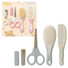 Kit Higiene para Bebê Tesoura Escova Pente e Cortador de Unhas Presente Chá de Fralda