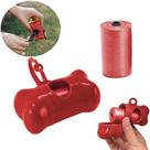 Kit Higiene para Coleta de Fezes Caes e Gatos Vermelho com 30 Saquinhos Javick