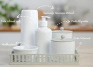 Kit Higiene Porcelana Bebê Cinza Unissex Cuidados Maternidade Potes Porcelana Kit Higiene Porcelana Bebê Cinza Unissex Cuidados Maternidade Potes Porcelana