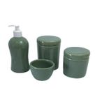 Kit Higiene Porcelana Bebê Lavabo Banheiro 4 Pcs