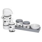 Kit Higiene Slim Cinza Garrafa Grande Capa Nuvem Black Quarto Bebê Infantil Unissex Kit Higiene Slim Cinza Garrafa Grande Capa Nuvem Black Quarto Bebê Infantil Unissex