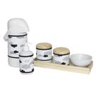 Kit Higiene Slim Pinus Garrafa Grande Capa Nuvem Black Quarto Bebê Unssex Kit Higiene Slim Pinus Garrafa Grande Capa Nuvem Black Quarto Bebê Unssex