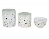 Kit Higiene Terrazo verde e branco