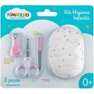 Kit Higiene UNHAS Bebe Tesoura Cortador Lixa Estojo Pimpolho