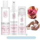 Kit Higiente Íntima Feminina - Sabonete, Desodorante e Serum Peeling Clareador Virilha