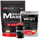 Kit Hipercalórico Waxy Mass 3kg + Whey Protein 500g + BCAA 4,5 100g Bodybuilders Kit Hipercalórico Waxy Mass 3kg + Whey Protein 500g + BCAA 4,5 100g Bodybuilders