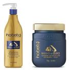 Kit Hobety Banho De Ouro Shampoo 750Ml + Mascara 750Gr