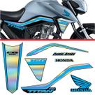 Kit Holográfico para Moto Honda CG Titan 160 anos 2018 a 2020 Azul Kit Holográfico para Moto Honda CG Titan 160 anos 2018 a 2020 Azul