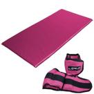 Kit home treinamento funcional colchonete + caneleira 5 kg pink Kit home treinamento funcional colchonete + caneleira 5 kg pink