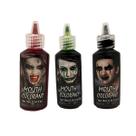 Kit Horror Make Corante Para Boca 3 Cores 16ml Cada Maquiagem Artística Halloween Terror