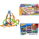 Kit Hot Wheels Epic Crash Dash, Zonas de Choque, Fácil Almacenamiento + Hot Wheels Track Creator Deluxe, 7,5 Metros de Pista y Conectores + Conjunto com 10 Veículos (Modelos Variados) Kit Hot Wheels Epic Crash Dash, Zonas de Choque, Fácil Almacenamiento + Hot Wheels Track Creator Deluxe, 7,5 Metros de Pista y Conectores + Conjunto com 10 Veículos (Modelos Variados)
