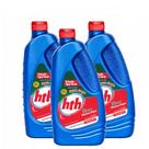 Kit HTH Solução Água Verde Algicida Choque Tratamento Liquido Piscinas 3L