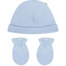 Kit Hug Touca E Luva Hug Encanto Azul Claro