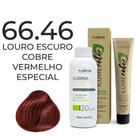 Kit ilume color plancton - 66.46 louro escuro cobre vermelho especial + ilumina ox 20v - 90ml