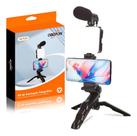 Kit Iluminação Com Microfone Para Fotos E Vídeo Profissional