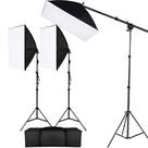 Kit Iluminação Estúdio 2 Softbox 50X70 + 1 Softbox 40X40 Girafa