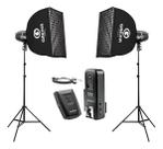 Kit Iluminação Estúdio Odontológica 500w Com Softbox 40x40