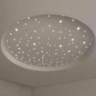 Kit Iluminação Fibra Óptica Para Ceu Com Efeito Estrelado Fibra Óptica Ceu Noturno Noite Gesso 200 Branco Mix