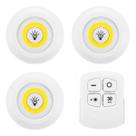 Kit Iluminação Luminária 3 Led Spots Sem Fio + Controle Remoto