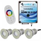 Kit Iluminação Piscina 3 Refletores 23W Led RGB + Controladora Touch - Water ON