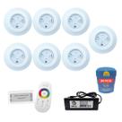 Kit Iluminação Piscina 84m² Completo - 1 Módulo + 7 Leds 9w Kit Iluminação Piscina 84m² Completo - 1 Módulo + 7 Leds 9w